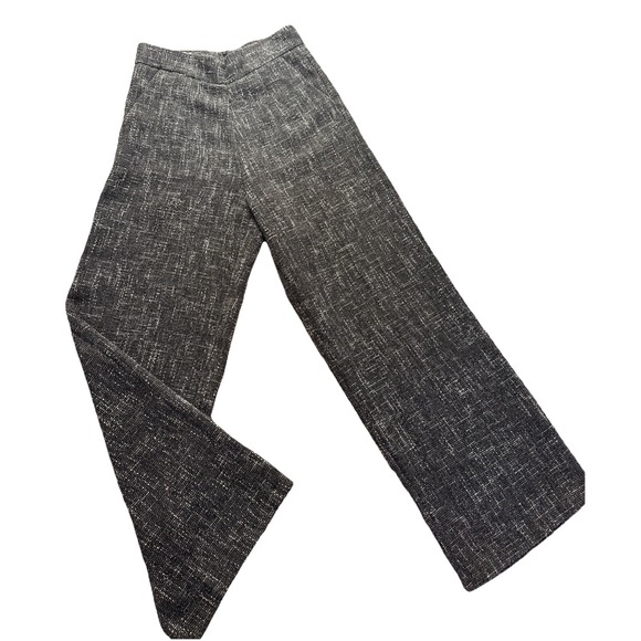 Sisters Pants - Sisters Wide Leg Blk/White Tweed Pant Girls WMNS Med School Career Street Dressy